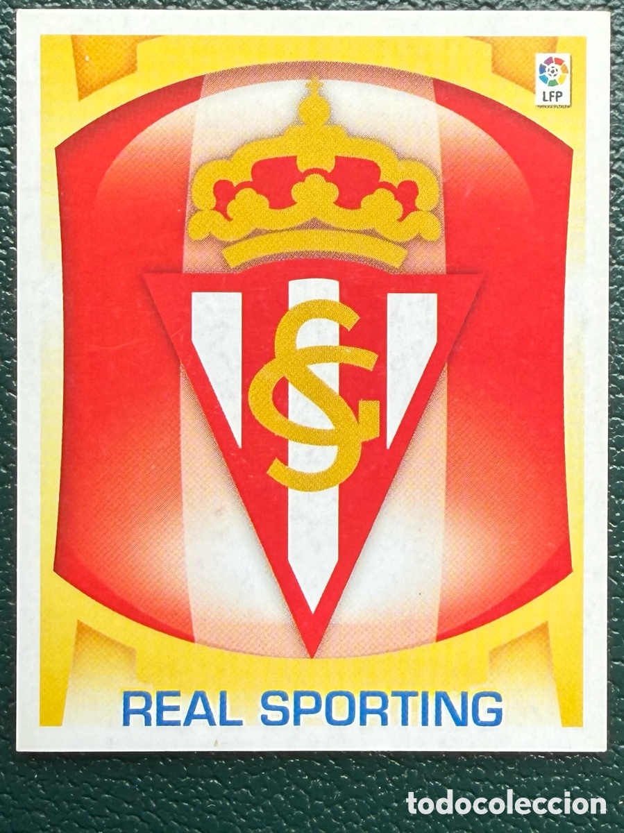 Fu&szlig;ball-Sticker: ESCUDO SPORTING DE GIJON CROMOS ALBUM EDICIONES ESTE 2009 2010 09 10