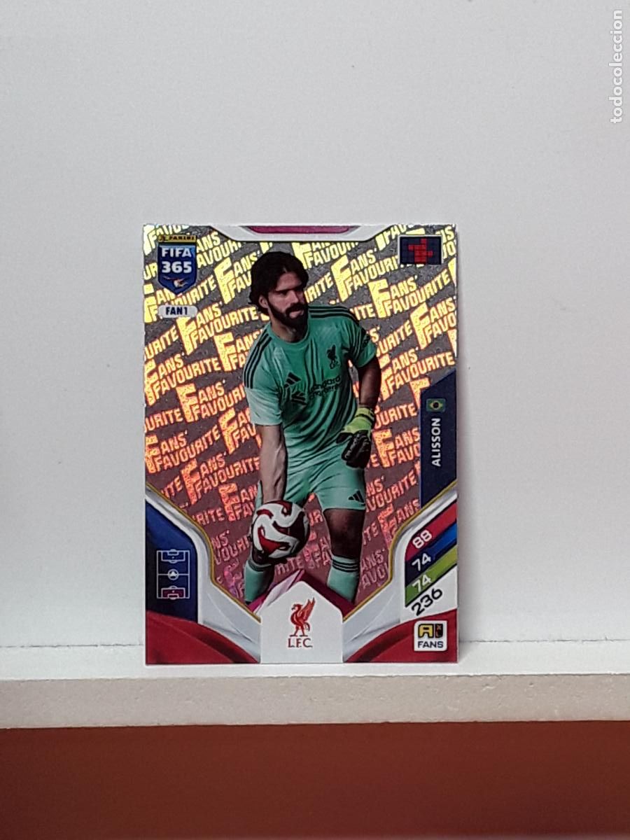 Cromos de F&uacute;tbol: FIFA 365 ADRENALYN 2025 2026 25 26 ALBUM PANINI LIGA N FAN1 FAN 1 LIVERPOOL ALISSON
