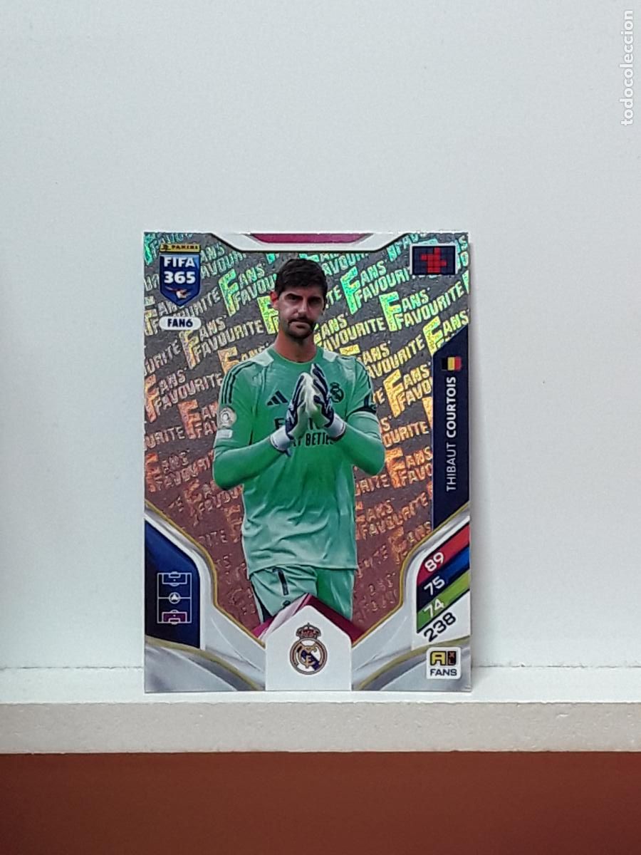 Cromos de F&uacute;tbol: FIFA 365 ADRENALYN 2025 2026 25 26 ALBUM PANINI LIGA N FAN6 FAN 6 REAL MADRID THIBAUT COURTOIS