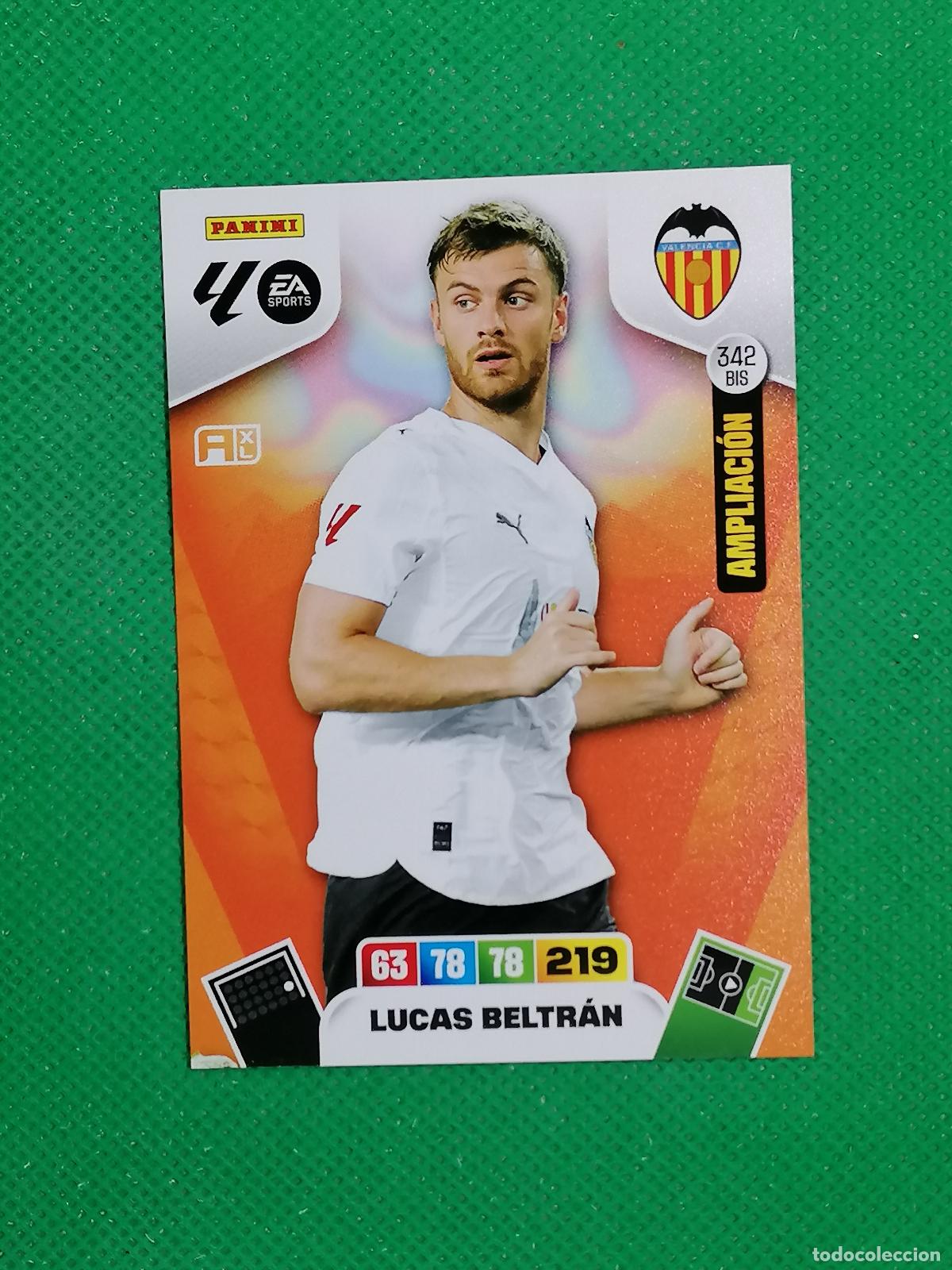 Cromos de F&uacute;tbol: 342BIS 342 BIS LUCAS BELTRAN VALENCIA AMPLIACION ⚽ LIGA ADRENALYN XL 2025 2026 25 26 ⚽