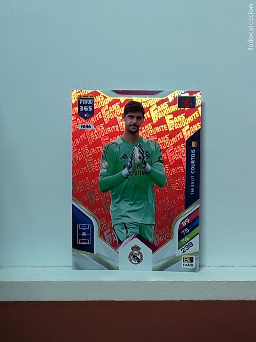 Cromos de F&uacute;tbol: FIFA 365 ADRENALYN 2025 2026 25 26 ALBUM PANINI LIGA N FAN6 FAN 6 REAL MADRID ROJO THIBAUT COURTOIS