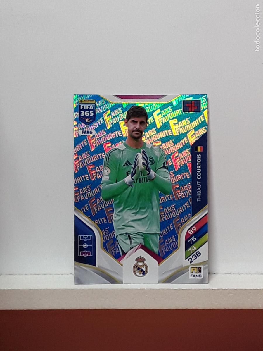 Cromos de F&uacute;tbol: FIFA 365 ADRENALYN 2025 2026 25 26 ALBUM PANINI LIGA N FAN6 FAN 6 REAL MADRID AZUL THIBAUT COURTOIS
