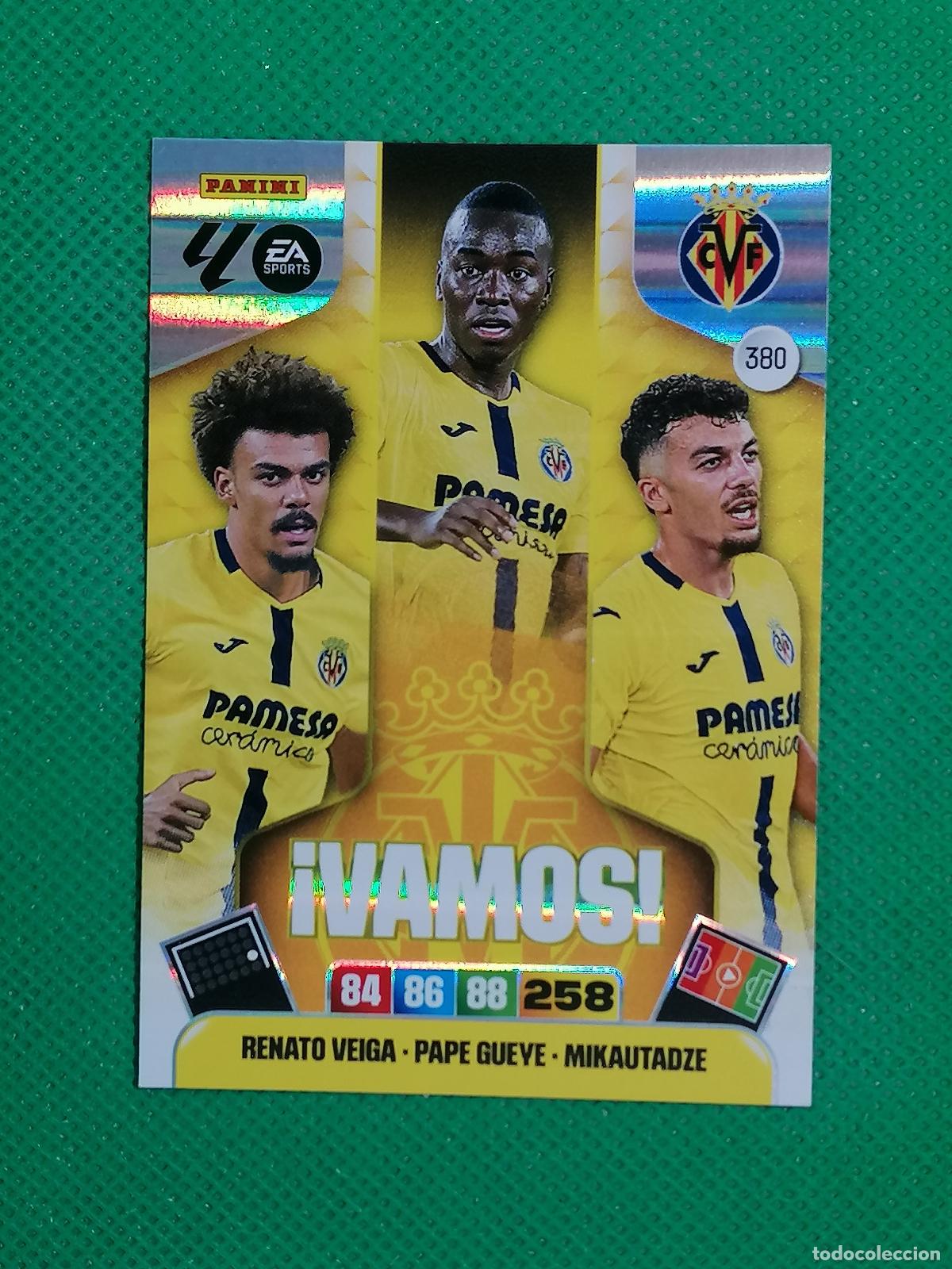 Cromos de F&uacute;tbol: 380 VEIGA GUEYE MIKAUTADZE VILLARREAL VAMOS ⚽ LIGA ADRENALYN XL 2025 2026 25 26 ⚽