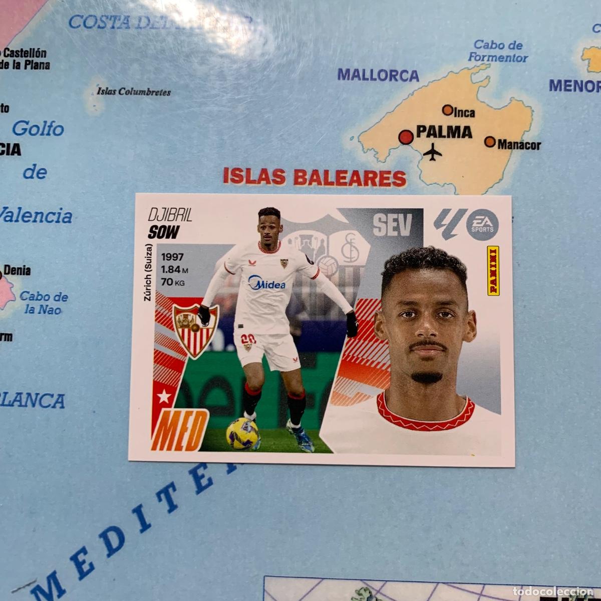 Cromos de F&uacute;tbol: Sow n&uacute;mero 12 del Sevilla cromo liga este 25-26 2025-2026