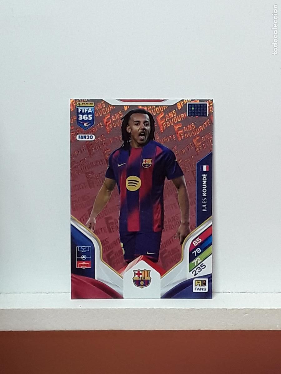 Football Stickers: FIFA 365 ADRENALYN 2025 2026 25 26 ALBUM PANINI LIGA N FAN20 FAN 20 BARCELONA JULES KOUNDE