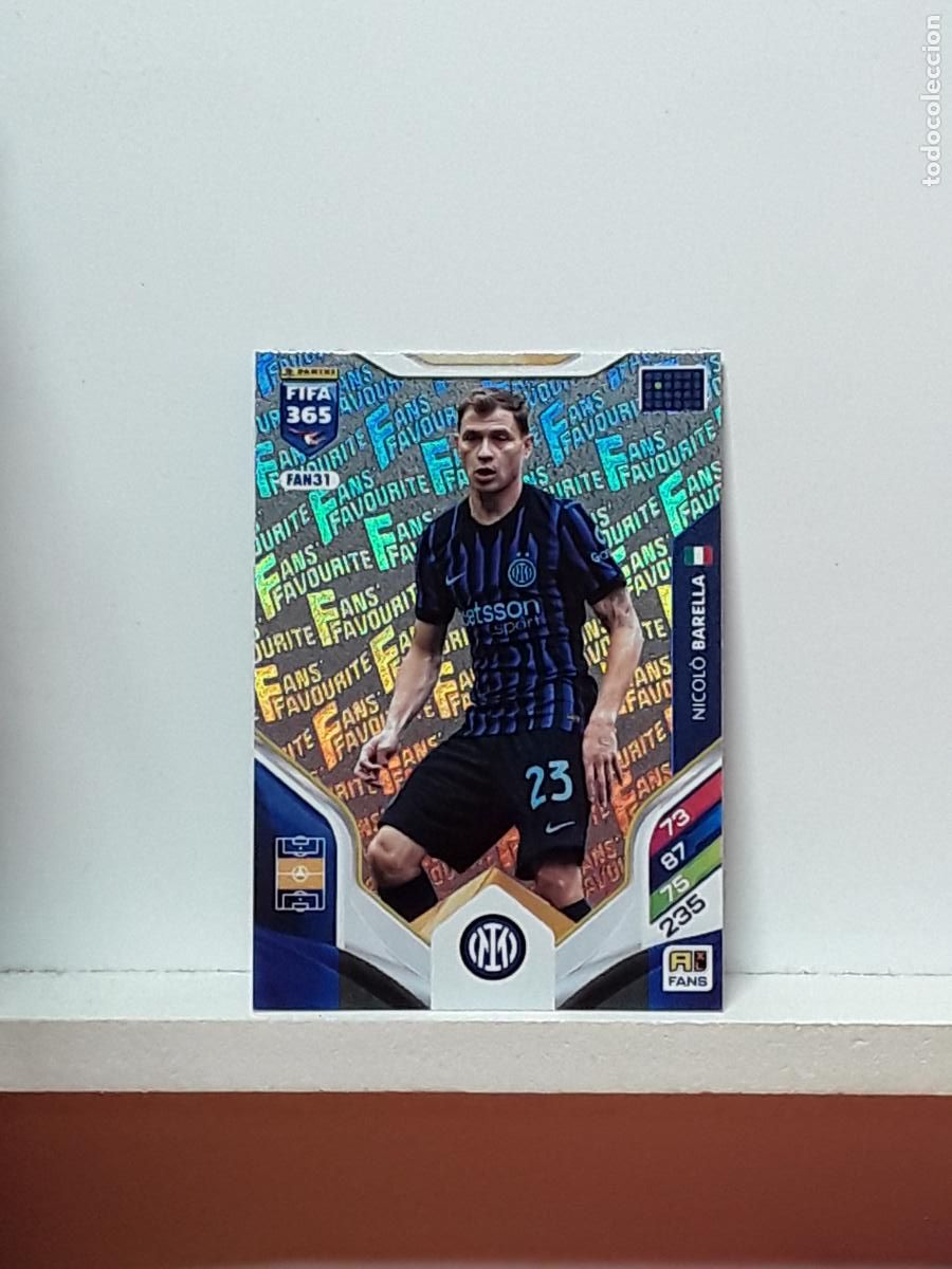 Cromos de F&uacute;tbol: FIFA 365 ADRENALYN 2025 2026 25 26 ALBUM PANINI LIGA N FAN31 FAN 31 INTER MILAN NICOLO BARELLA