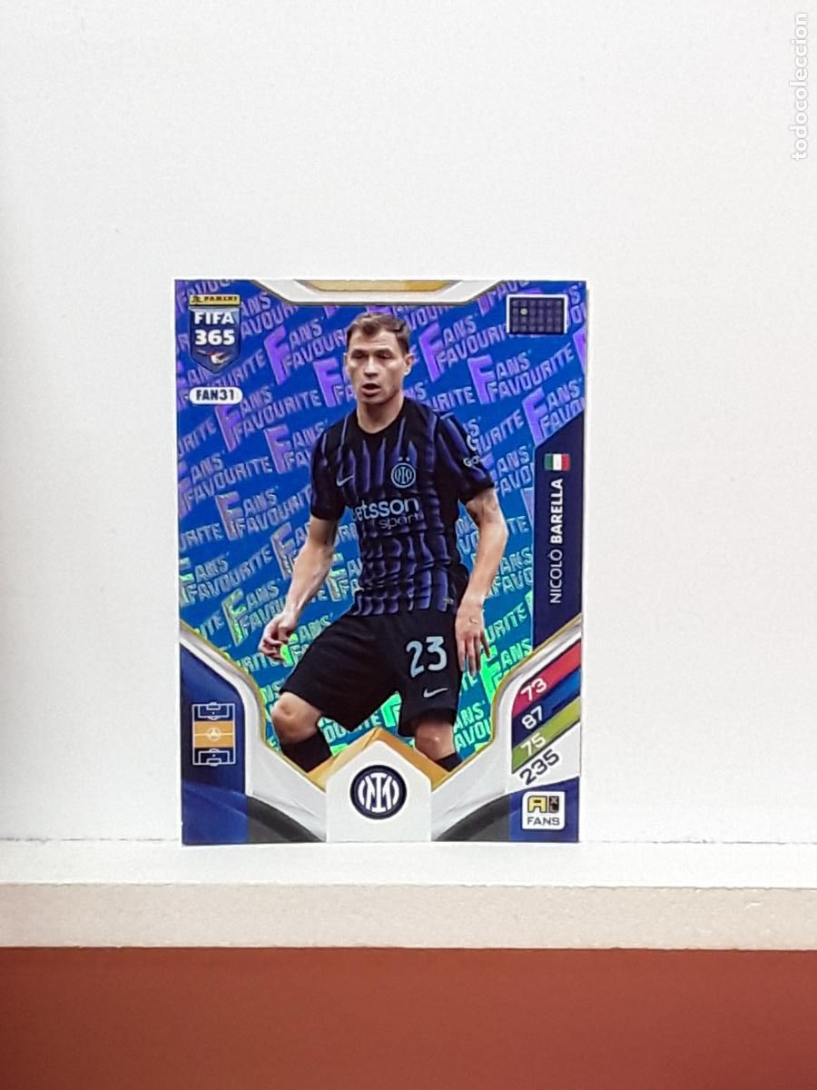 Cromos de F&uacute;tbol: FIFA 365 ADRENALYN 2025 2026 25 26 ALBUM PANINI LIGA N FAN31 FAN 31 INTER MILAN AZUL NICOLO BARELLA