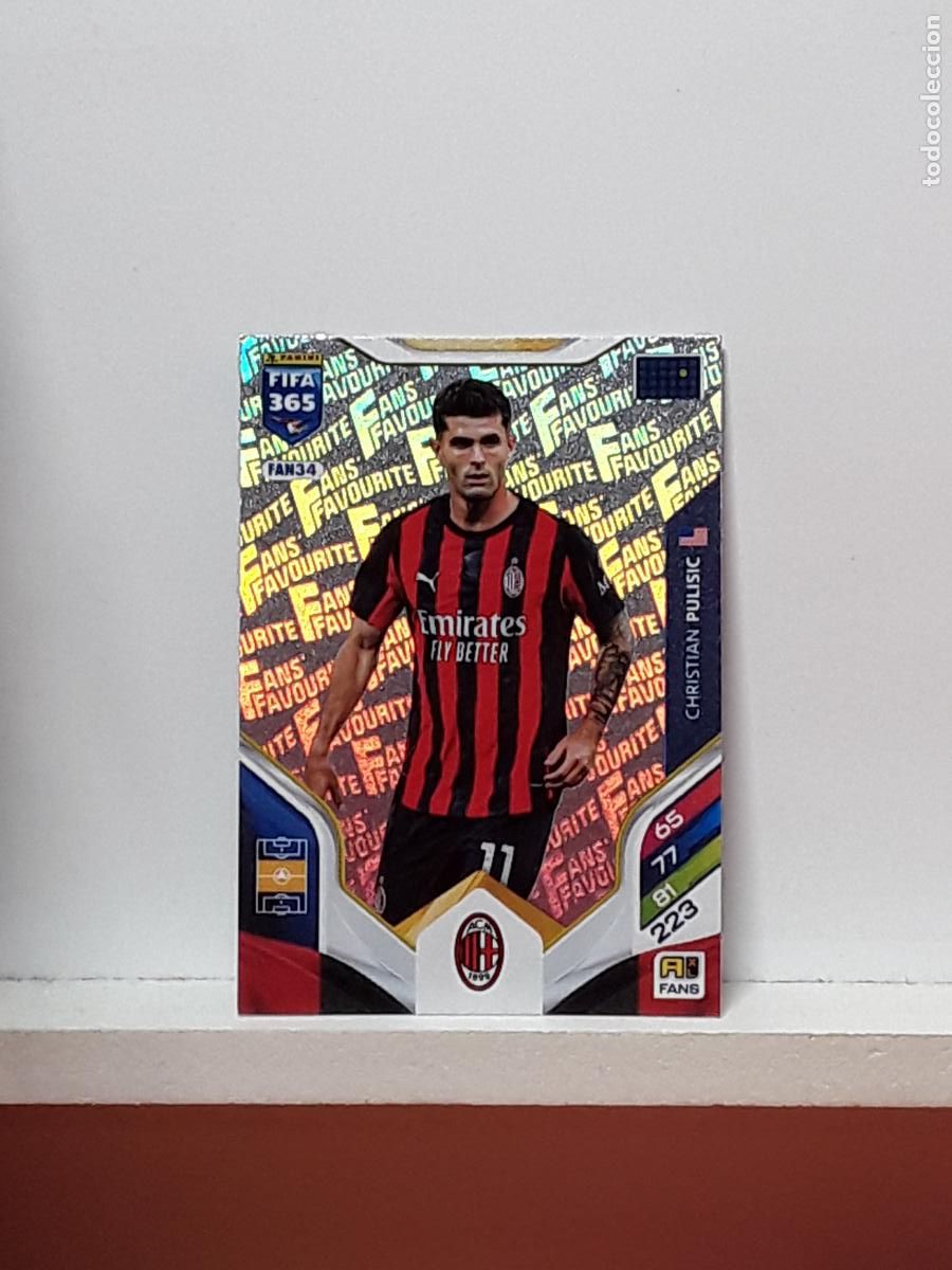 Cromos de F&uacute;tbol: FIFA 365 ADRENALYN 2025 2026 25 26 ALBUM PANINI LIGA N FAN34 FAN 34 MILAN CHRISTIAN PULISIC