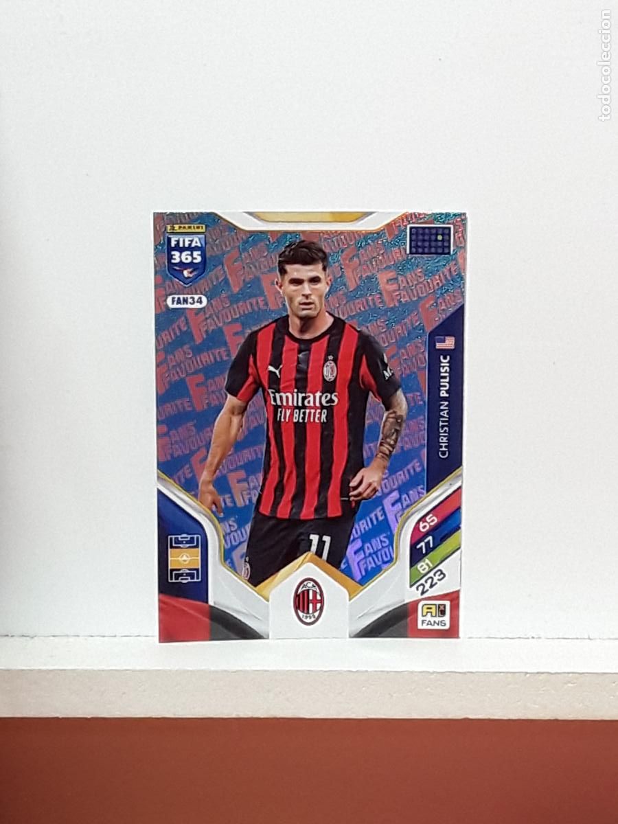 Cromos de F&uacute;tbol: FIFA 365 ADRENALYN 2025 2026 25 26 ALBUM PANINI LIGA N FAN34 FAN 34 MILAN AZUL CHRISTIAN PULISIC