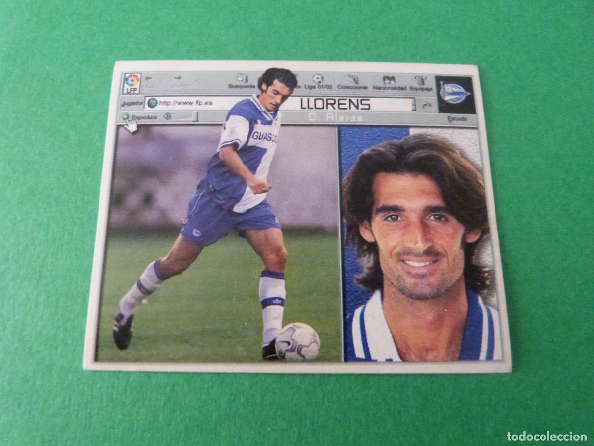 Cromos de F&uacute;tbol: CROMO FUTBOL LLORENS DEPORTIVO ALAVES SIN PEGAR LIGA ESTE 2001-2002/01-02