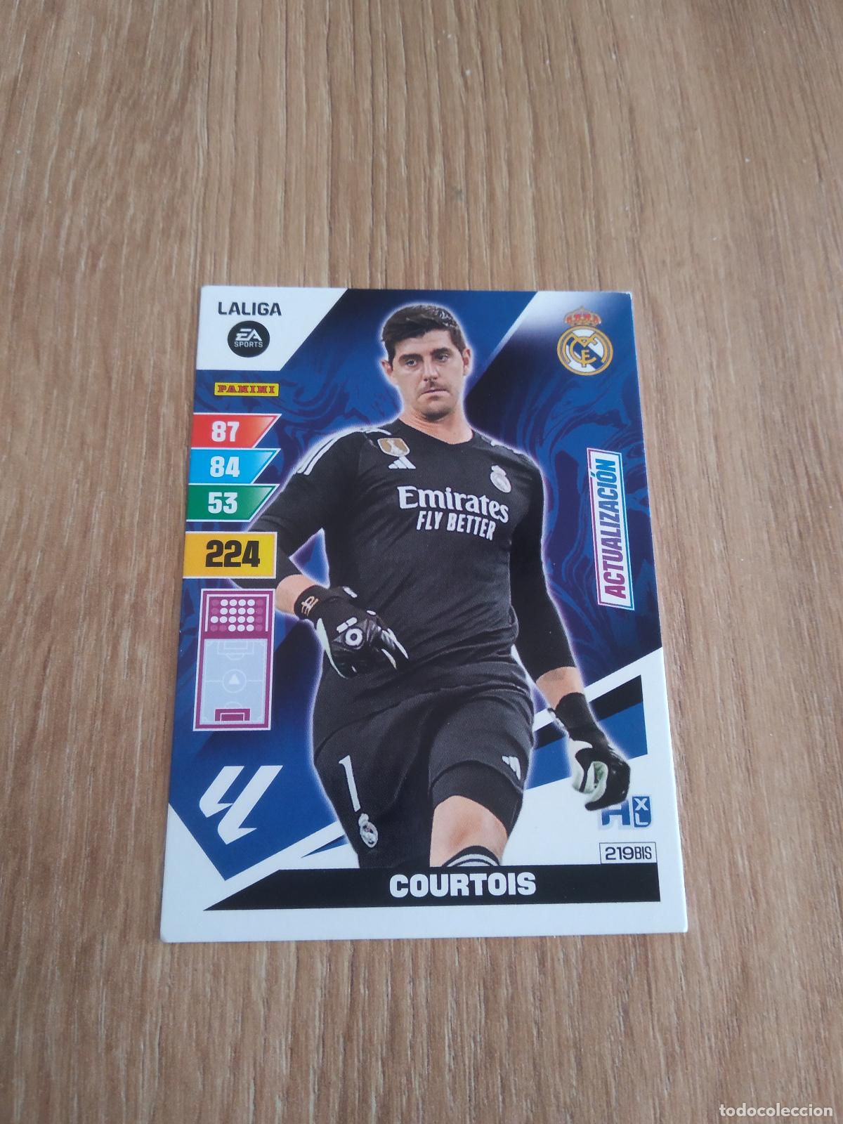 Cromos de F&uacute;tbol: 219 BIS COURTOIS REAL MADRID CROMO FUTBOL PANINI LIGA 23-24 ADRENALYN 2023-2024