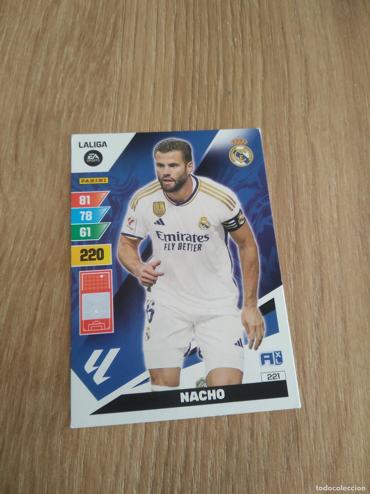 Cromos de F&uacute;tbol: 221 NACHO REAL MADRID CROMO FUTBOL PANINI LIGA 23-24 ADRENALYN 2023-2024
