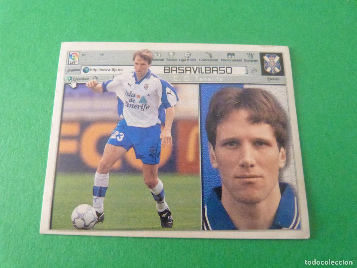 Cromos de F&uacute;tbol: CROMO FUTBOL BASAVILBASO C.D. TENERIFE SIN PEGAR LIGA ESTE 2001-2002/01-02