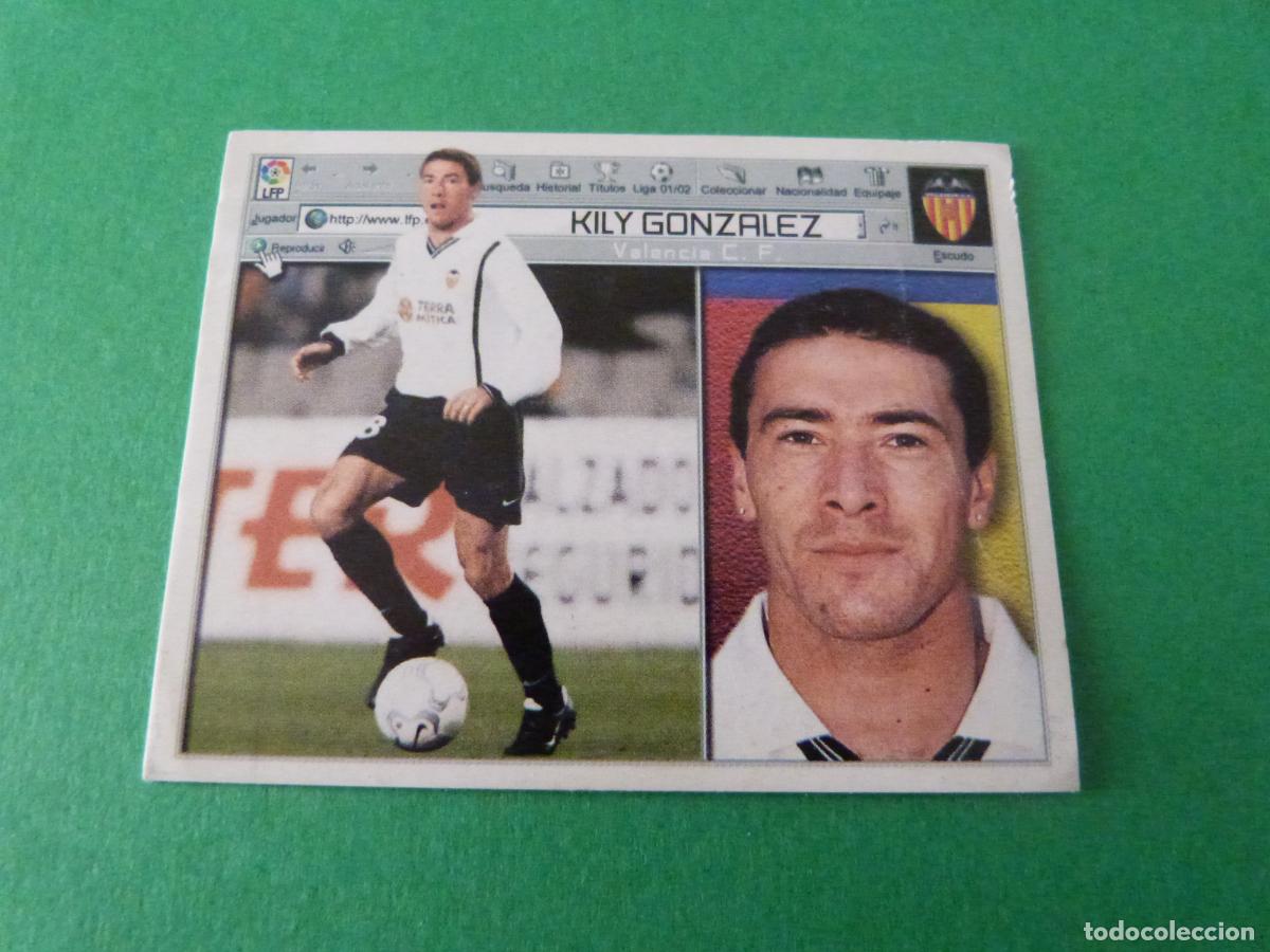 Cromos de F&uacute;tbol: CROMO FUTBOL KILY GONZALEZ VALENCIA C.F. SIN PEGAR LIGA ESTE 2001-2002/01-02