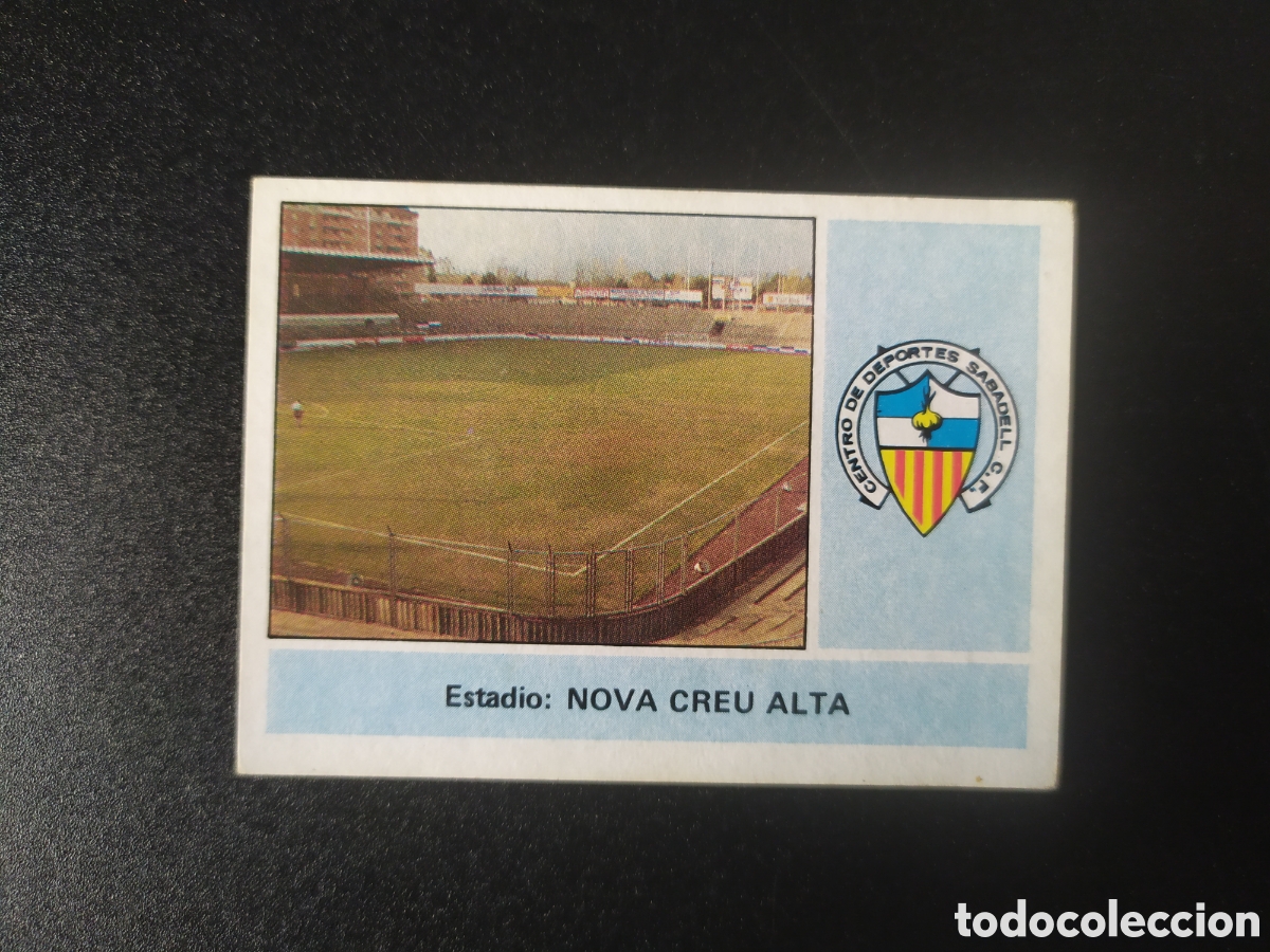 Cromos de F&uacute;tbol: Trideporte 1985 editorial Fher estadio Nova Creu Alta n&deg; 259 Sabadell sin pegar