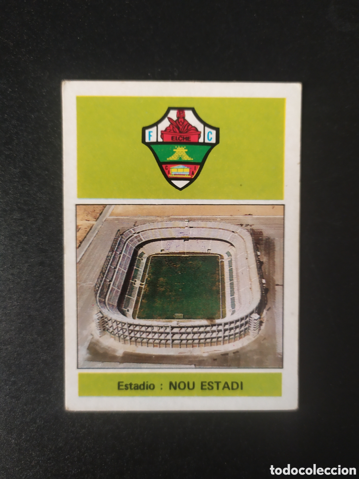 Cromos de F&uacute;tbol: Trideporte 1985 editorial Fher estadio Nou Estadi n&deg; 183 Elche sin pegar