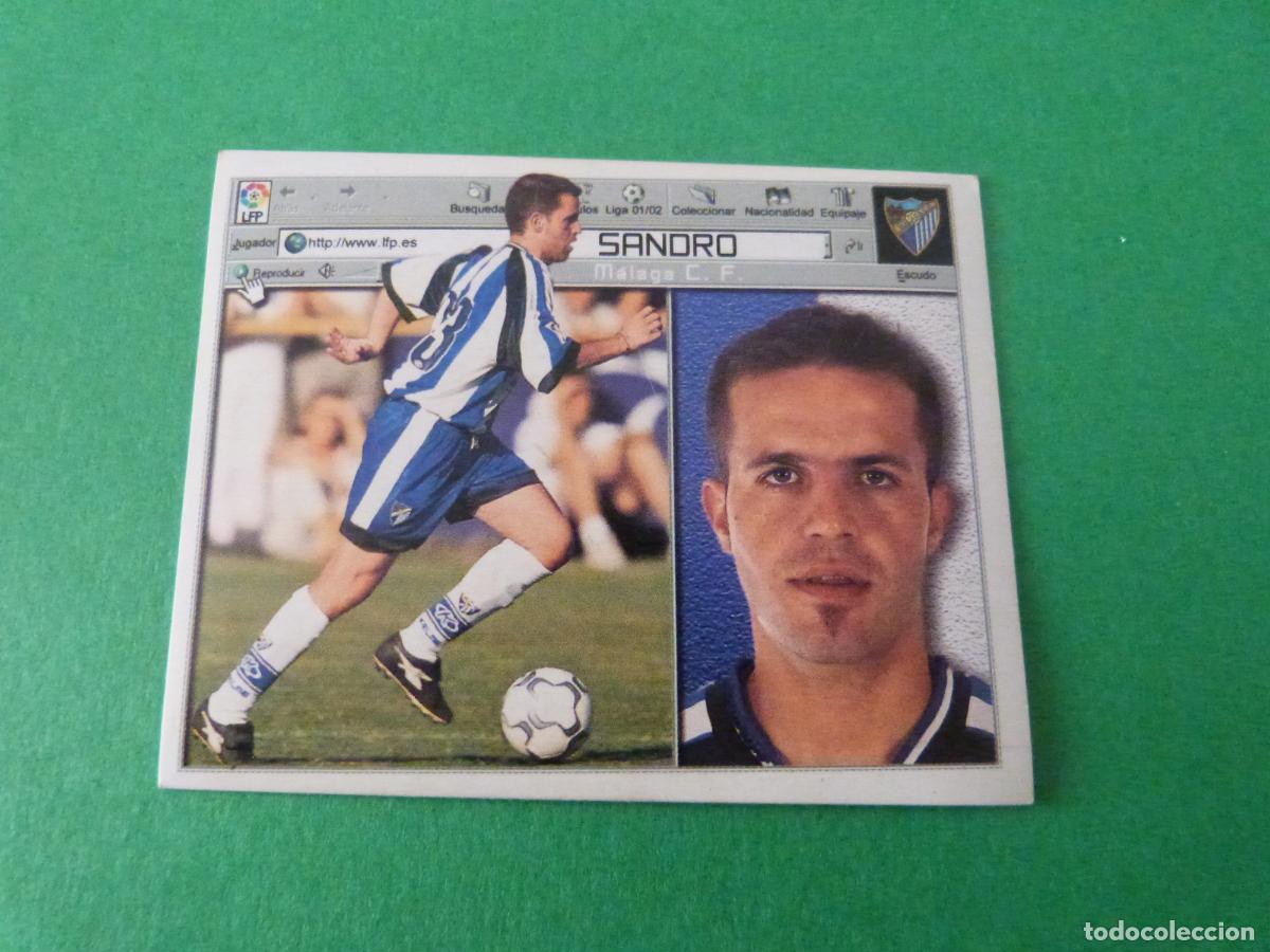 Football Stickers: CROMO FUTBOL SANDRO MALAGA C.F. SIN PEGAR LIGA ESTE 2001-2002/01-02