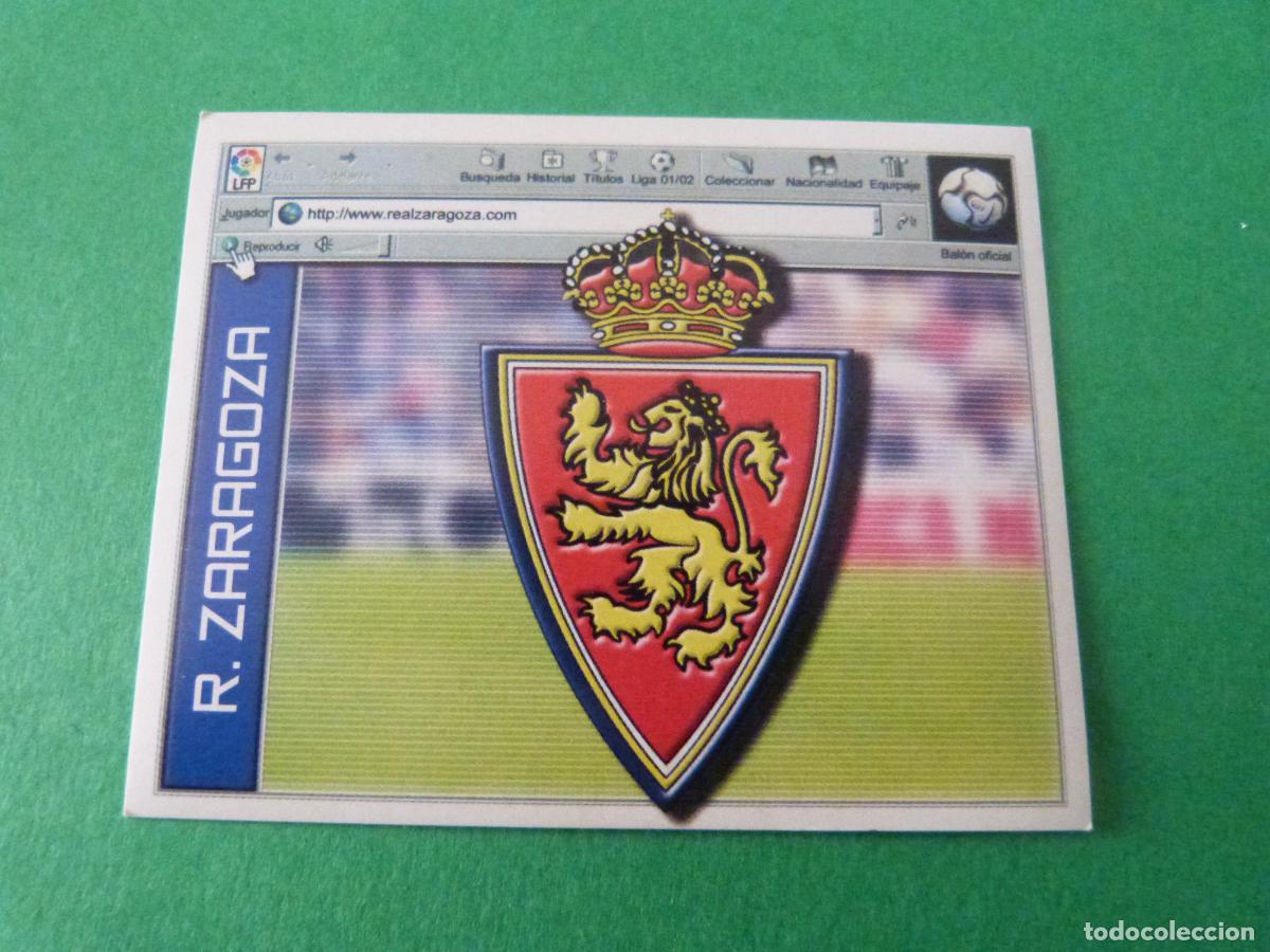 Football Stickers: CROMO FUTBOL ESCUDO REAL ZARAGOZA SIN PEGAR LIGA ESTE 2001-2002/01-02