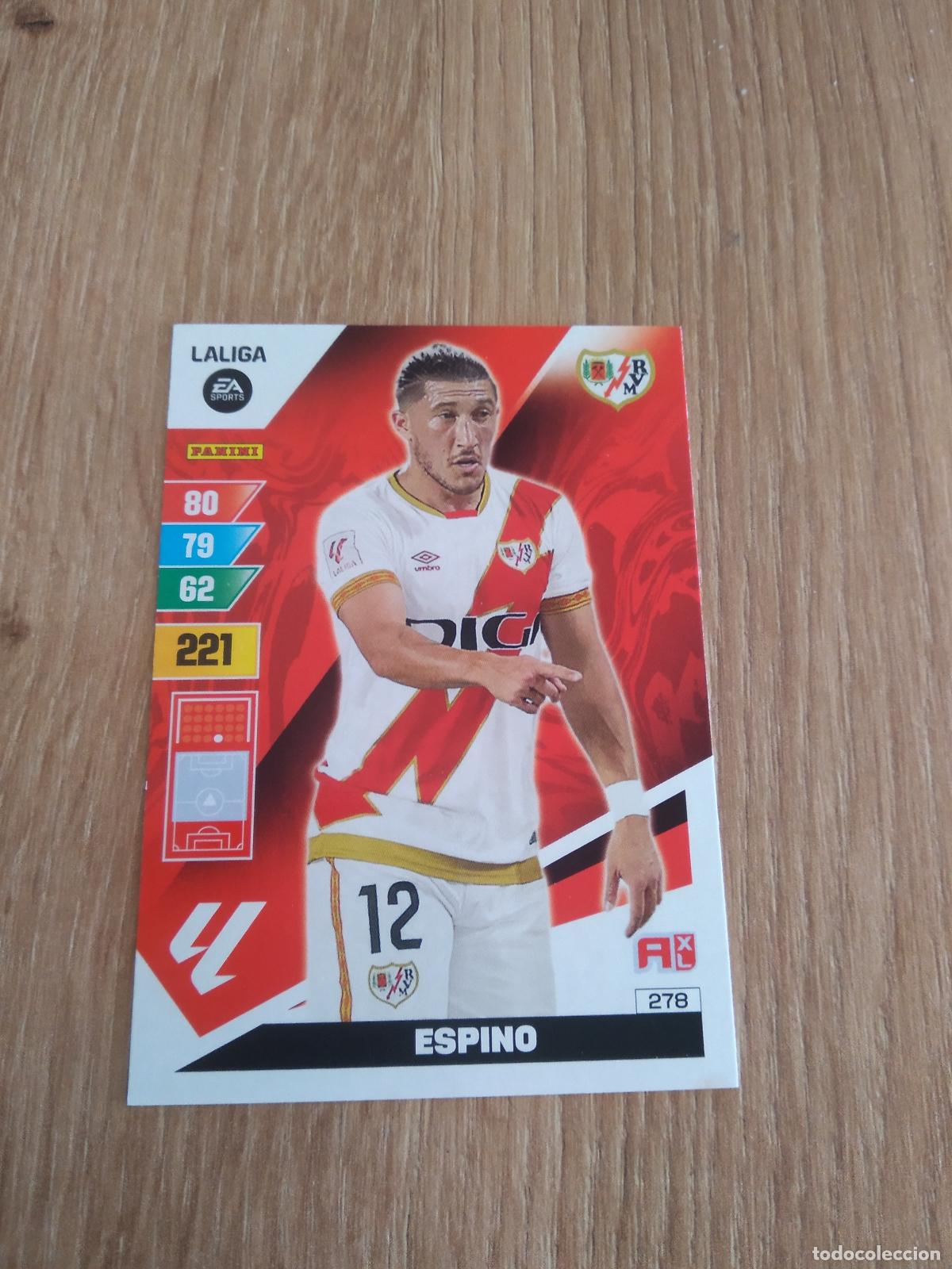 Cromos de F&uacute;tbol: 278 ESPINO RAYO VALLECANO CROMO FUTBOL PANINI LIGA 23-24 ADRENALYN 2023-2024