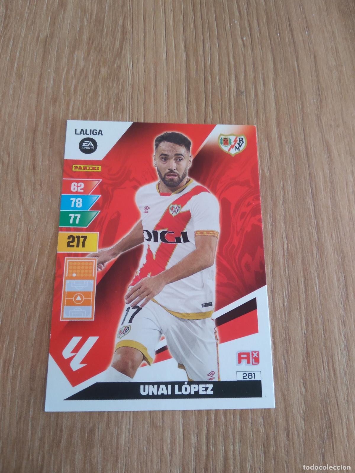 Cromos de F&uacute;tbol: 281 UNAI LOPEZ RAYO VALLECANO CROMO FUTBOL PANINI LIGA 23-24 ADRENALYN 2023-2024