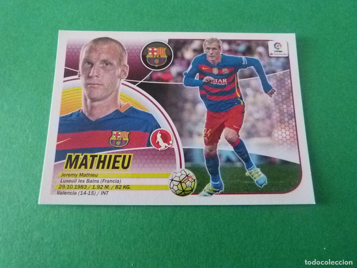 Cromos de F&uacute;tbol: CROMO FUTBOL MATHIEU F.C. BARCELONA *** SIN PEGAR N&ordm; 6 A LIGA ESTE 2016-2017/16-17 PANINI
