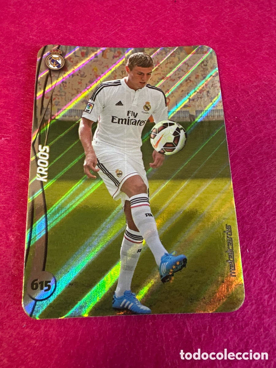 Cromos de F&uacute;tbol: 615 KROOS (R.MADRID) TOP VERSI&Oacute;N DIAGONALES MUNDICROMO 2015 14 15 METALCARD