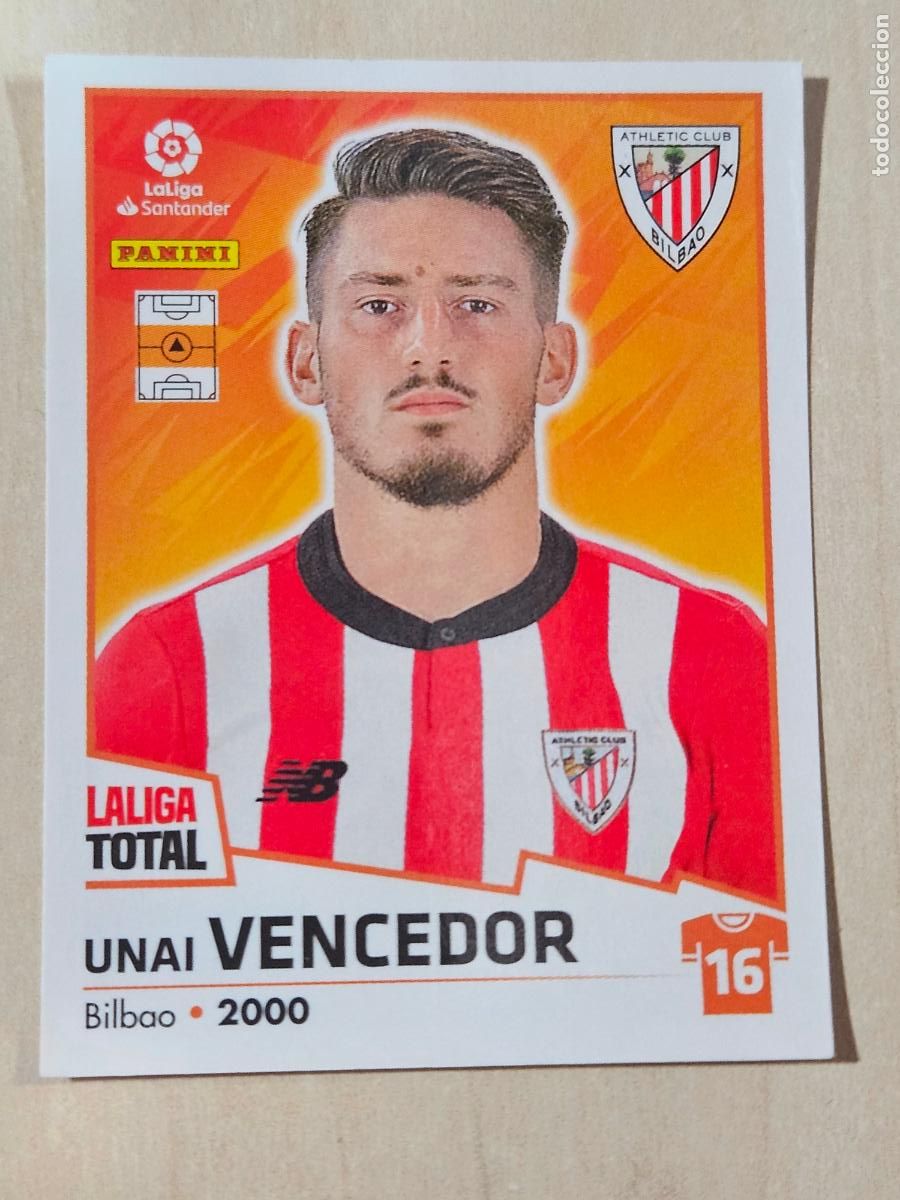 Cromos de F&uacute;tbol: CROMO N&ordm; 38 UNAI VENCEDOR - ATHLETIC DE BILBAO - LA LIGA TOTAL 2022-2023 PANINI 22-23 - SIN PEGAR