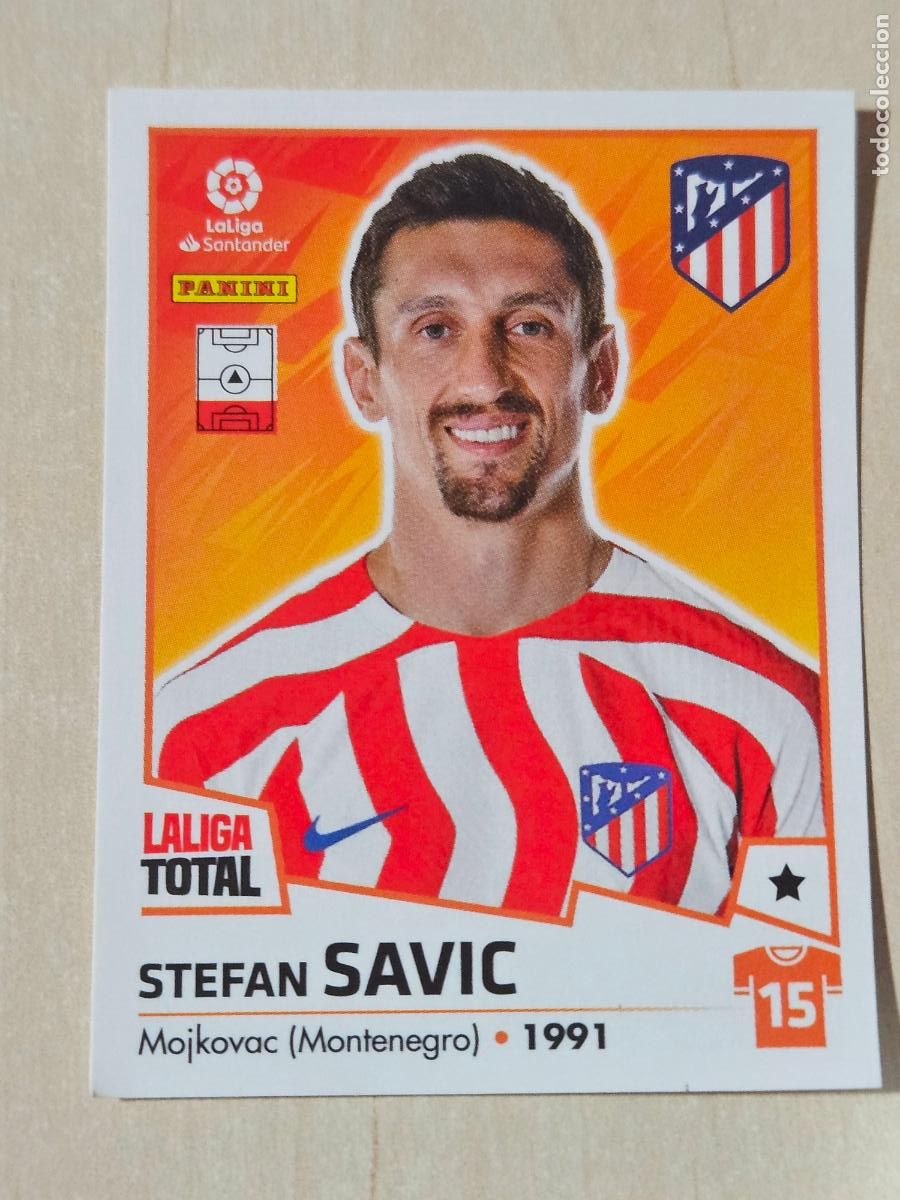 Football Stickers: CROMO N&ordm; 51 SAVIC - ATLETICO DE MADRID - LA LIGA TOTAL 2022-2023 PANINI 22-23 - SIN PEGAR