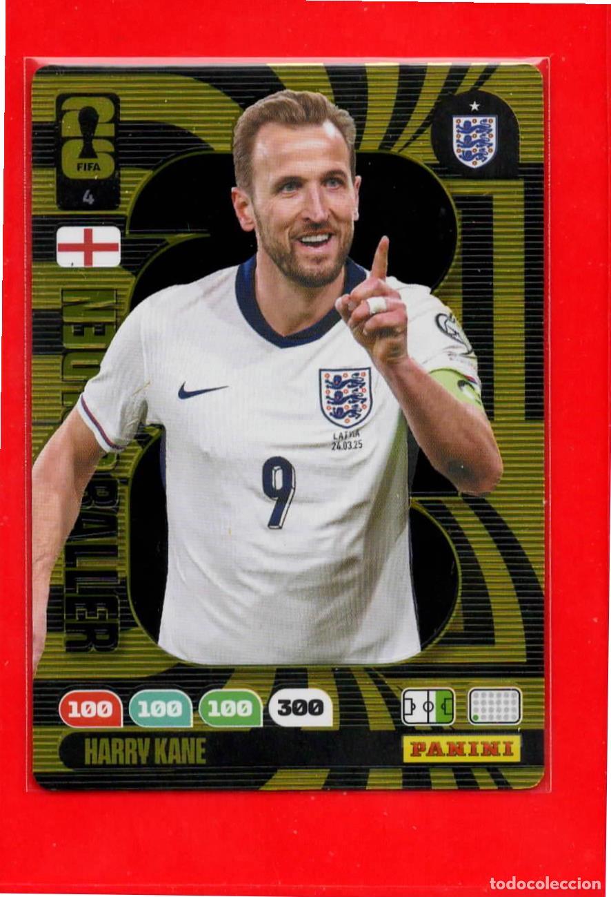 Fu&szlig;ball-Sticker: 4 Harry Kane - Inglaterra - Golden Baller - World Cup Mundial 2026