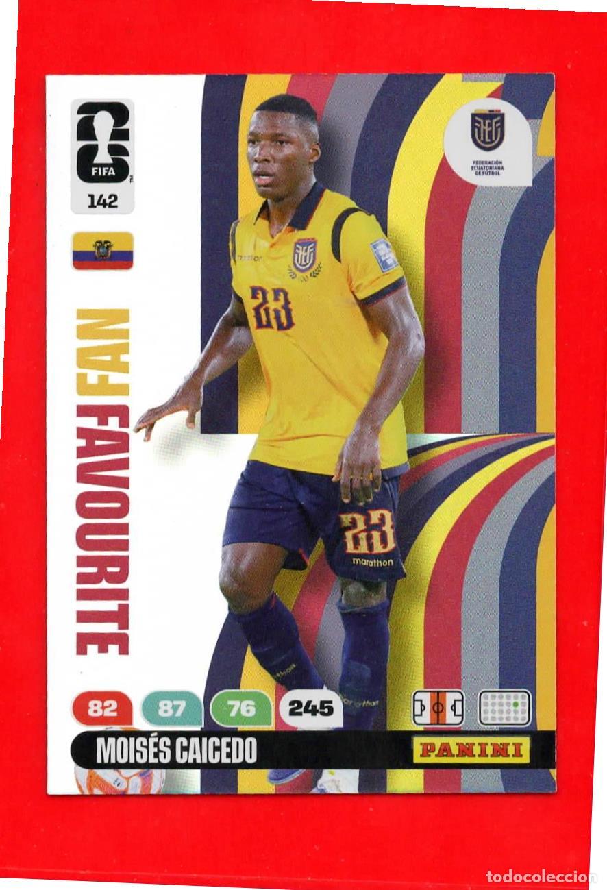 Football Stickers: 142 Mois&eacute;s Caicedo - Ecuador - Fan Favourite - World Cup Mundial 2026