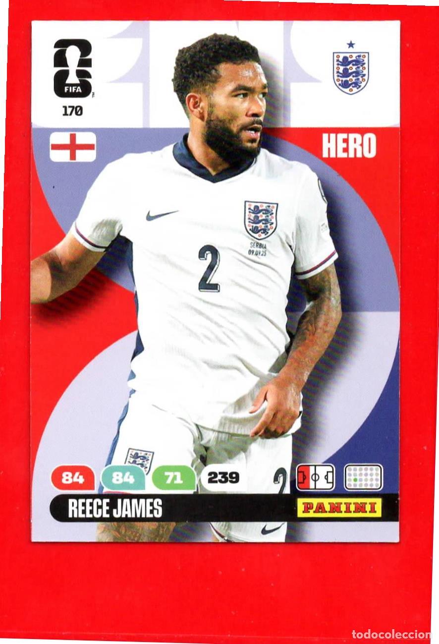 Football Stickers: 170 Reece James - Inglaterra - World Cup Mundial 2026