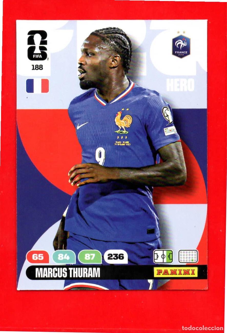 Football Stickers: 188 Marcus Thuram - Francia - World Cup Mundial 2026