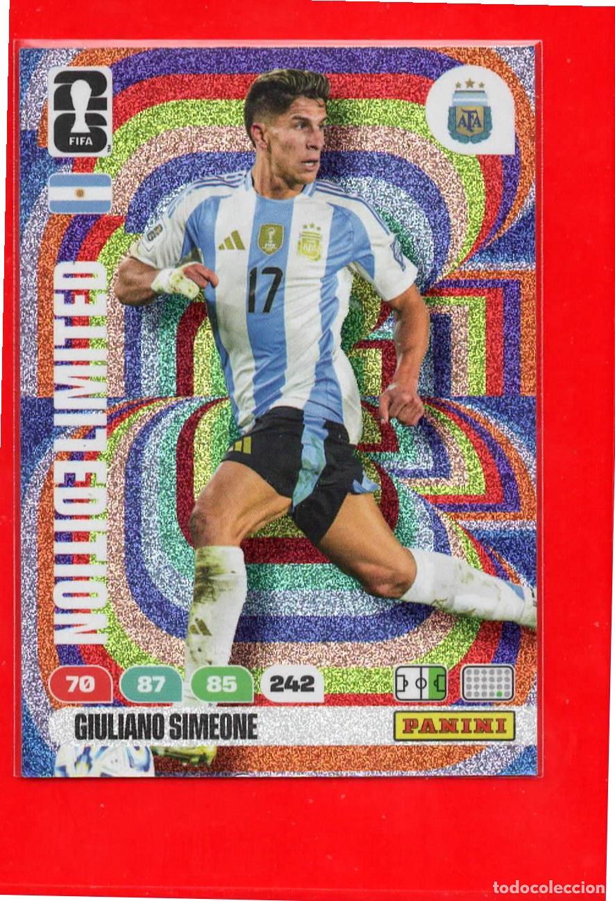 Football Stickers: LE-GS Giuliano Simeone - Argentina - Limited Edition Update - World Cup Mundial 2026 limitada