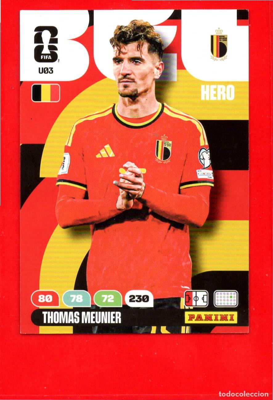 Football Stickers: U03 Thomas Meunier - B&eacute;lgica - Update Set - World Cup Mundial 2026