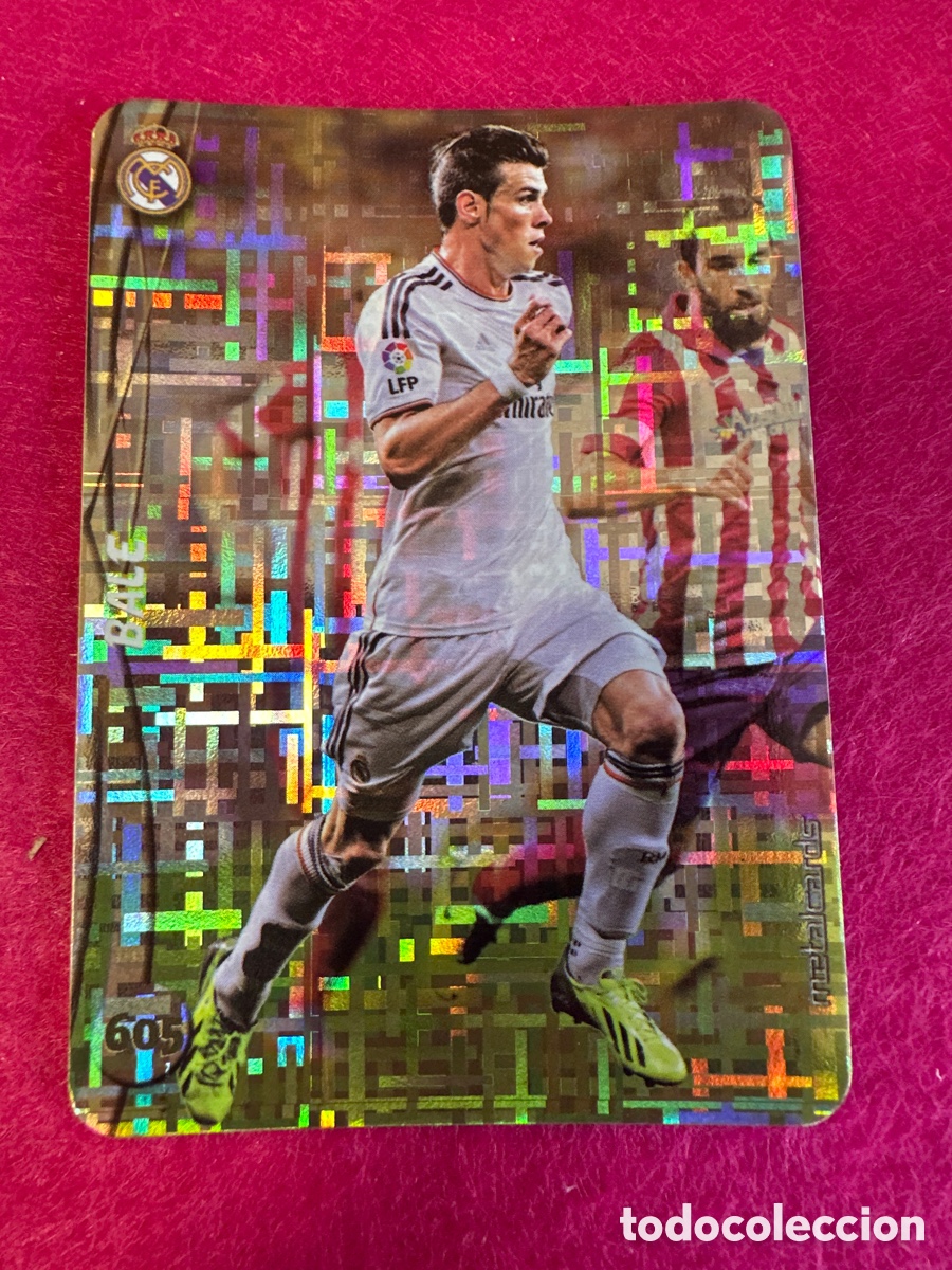 Fu&szlig;ball-Sticker: 605 BALE (R.MADRID) TOP VERSI&Oacute;N TETRIS MUNDICROMO 2015 14 15 METALCARD