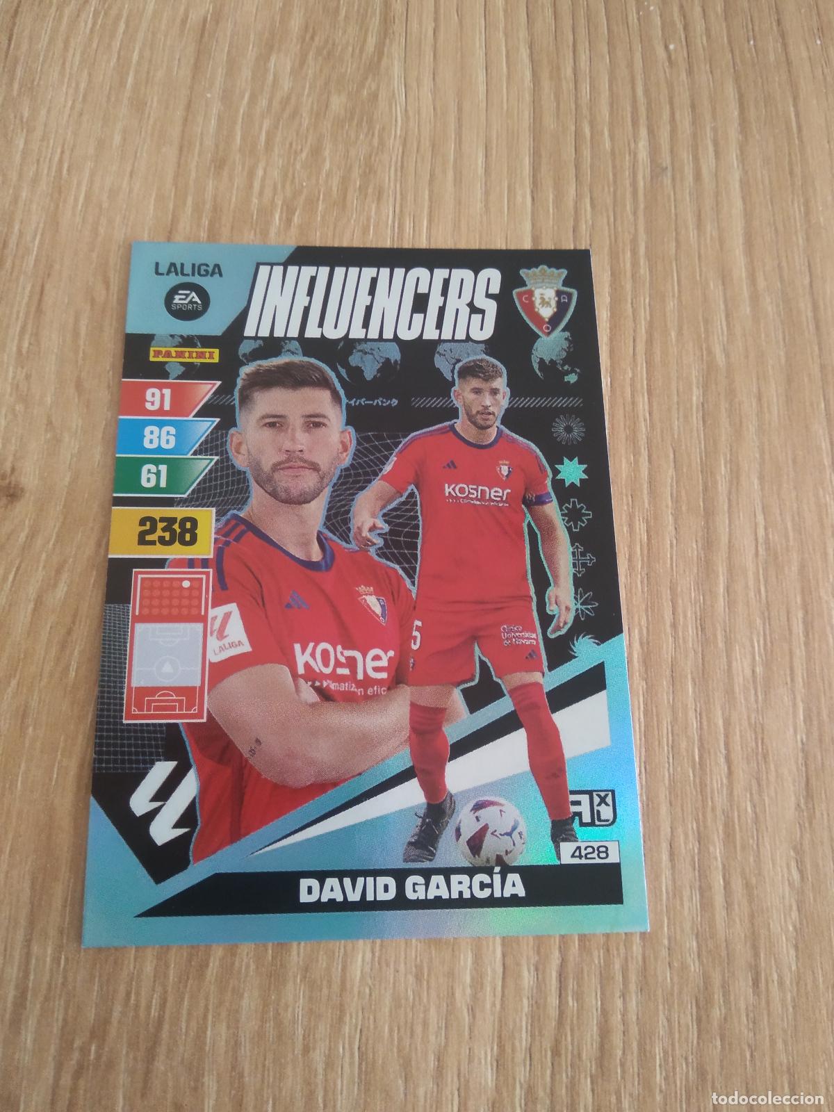 Cromos de Futebol: 428 DAVID GARCIA OSASUNA INFLUENCERS CROMO FUTBOL PANINI LIGA 23-24 ADRENALYN 2023-2024