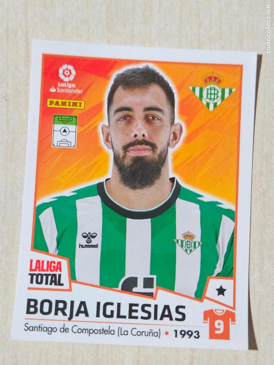 Cromos de Futebol: CROMO N&ordm; 108 BORJA IGLESIAS - REAL BETIS - LA LIGA TOTAL 2022-2023 PANINI 22-23 - SIN PEGAR