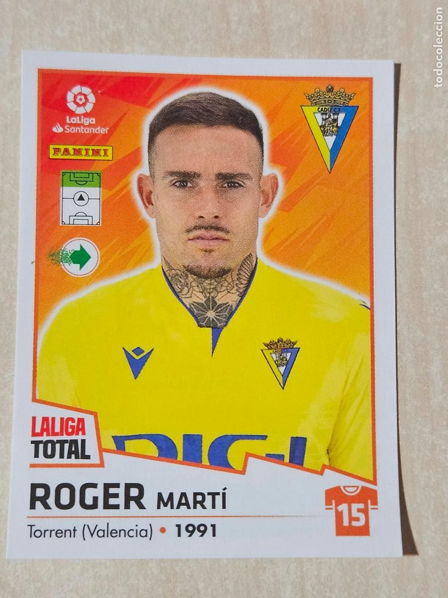 Cromos de F&uacute;tbol: CROMO N&ordm; 130 ROGER MARTI - CADIZ - LA LIGA TOTAL 2022-2023 PANINI 22-23 - SIN PEGAR
