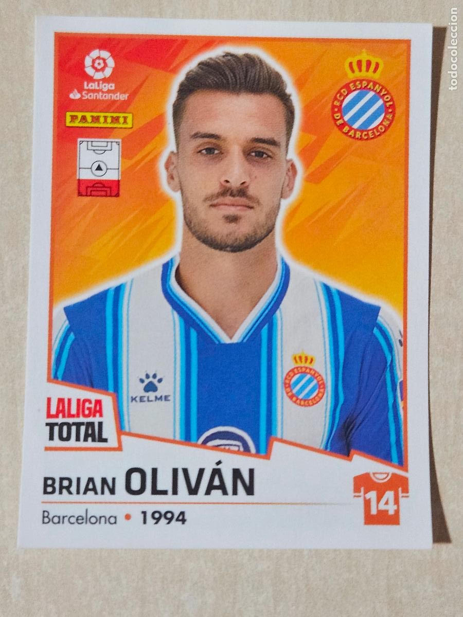 Cromos de Futebol: CROMO N&ordm; 184 BRIAN OLIVAN - ESPANYOL - LA LIGA TOTAL 2022-2023 PANINI 22-23 - SIN PEGAR