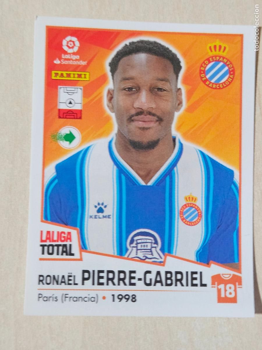 Cromos de Futebol: CROMO N&ordm; 186 PIERRE GABRIEL - ESPANYOL - LA LIGA TOTAL 2022-2023 PANINI 22-23 - SIN PEGAR