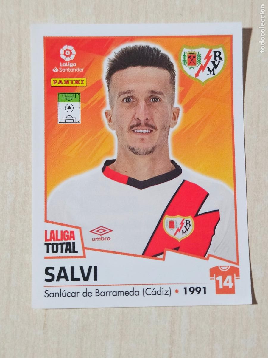 Cromos de F&uacute;tbol: CROMO N&ordm; 331 SALVI - RAYO VALLECANO - LA LIGA TOTAL 2022-2023 PANINI 22-23 - SIN PEGAR