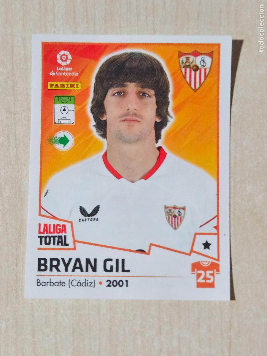 Cromos de F&uacute;tbol: CROMO N&ordm; 374 BRYAN GIL - SEVILLA - LA LIGA TOTAL 2022-2023 PANINI 22-23 - SIN PEGAR