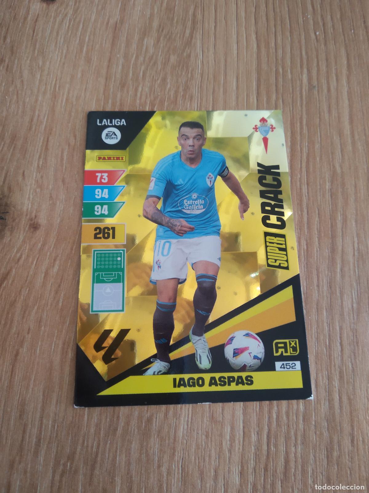 Cromos de F&uacute;tbol: 452 IAGO ASPAS CELTA DE VIGO SUPERCRACK CROMO FUTBOL PANINI LIGA 23-24 ADRENALYN 2023-2024