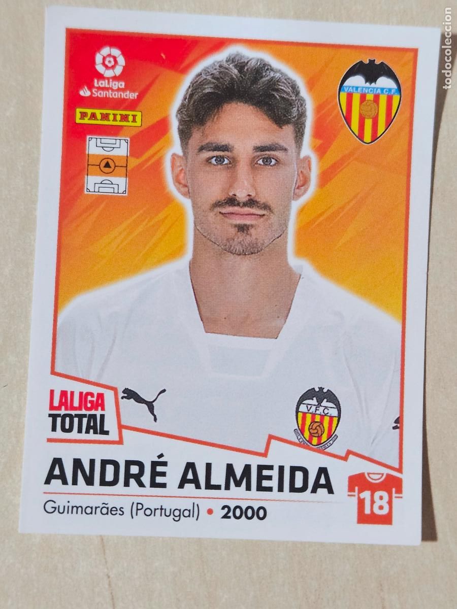 Cromos de F&uacute;tbol: CROMO N&ordm; 389 ANDRE ALMEIDA - VALENCIA - LA LIGA TOTAL 2022-2023 PANINI 22-23 - SIN PEGAR