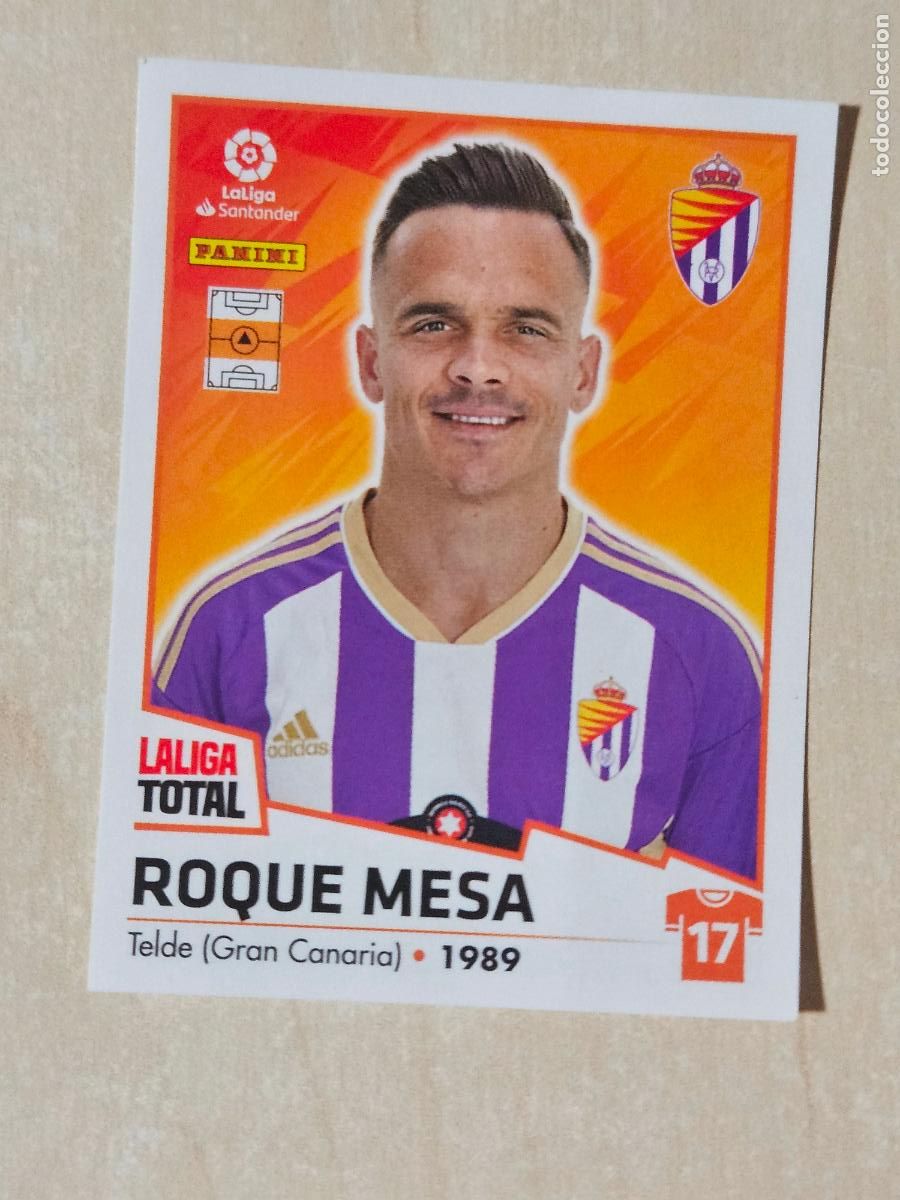 Cromos de F&uacute;tbol: CROMO N&ordm; 409 ROQUE MESA - REAL VALLADOLID - LA LIGA TOTAL 2022-2023 PANINI 22-23 - SIN PEGAR