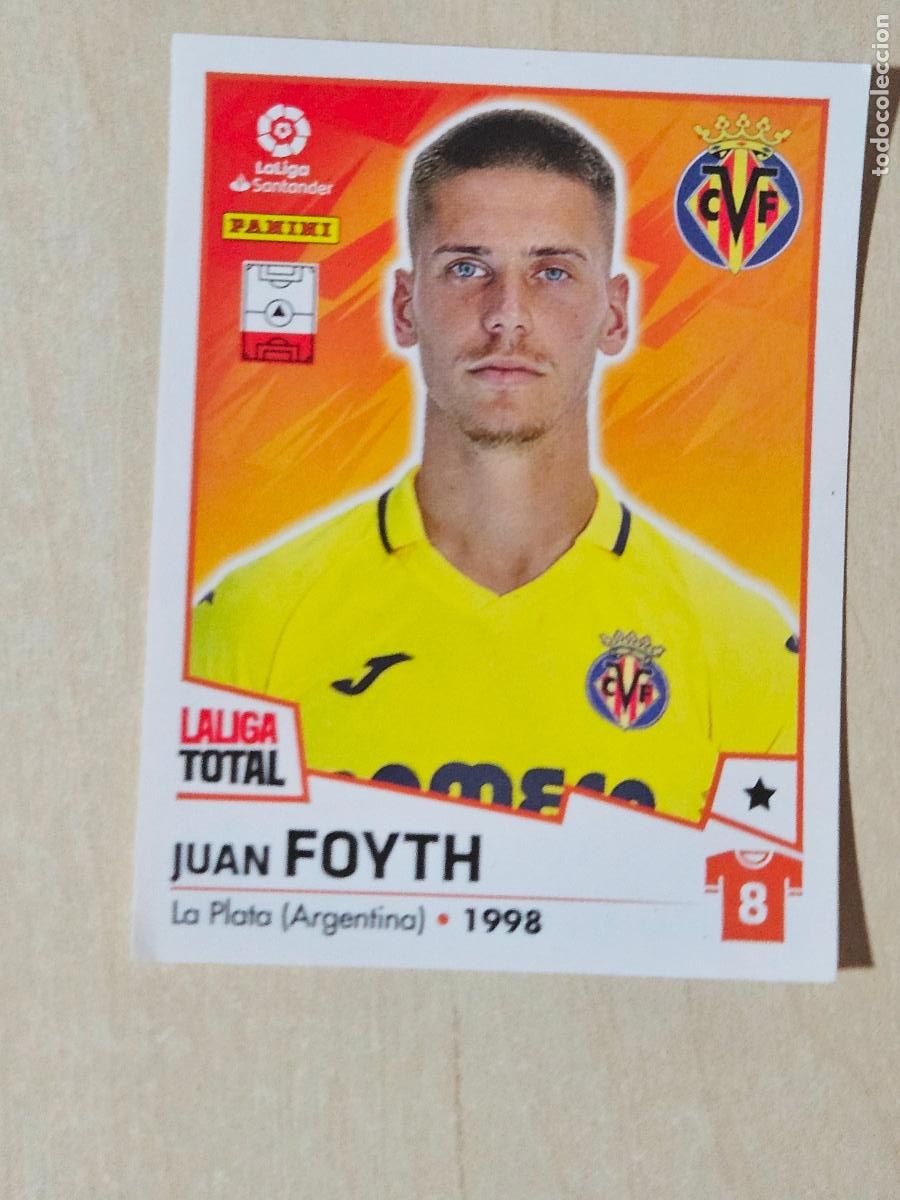 Fu&szlig;ball-Sticker: CROMO N&ordm; 423 JUAN FOYTH - VILLARREAL - LA LIGA TOTAL 2022-2023 PANINI 22-23 - SIN PEGAR