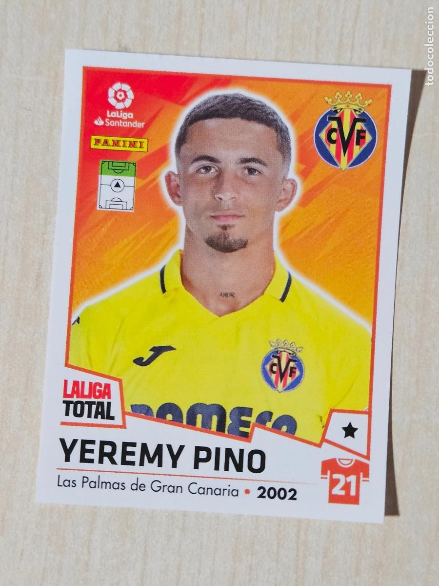 Fu&szlig;ball-Sticker: CROMO N&ordm; 439 YEREMY PINO - VILLARREAL - LA LIGA TOTAL 2022-2023 PANINI 22-23 - SIN PEGAR