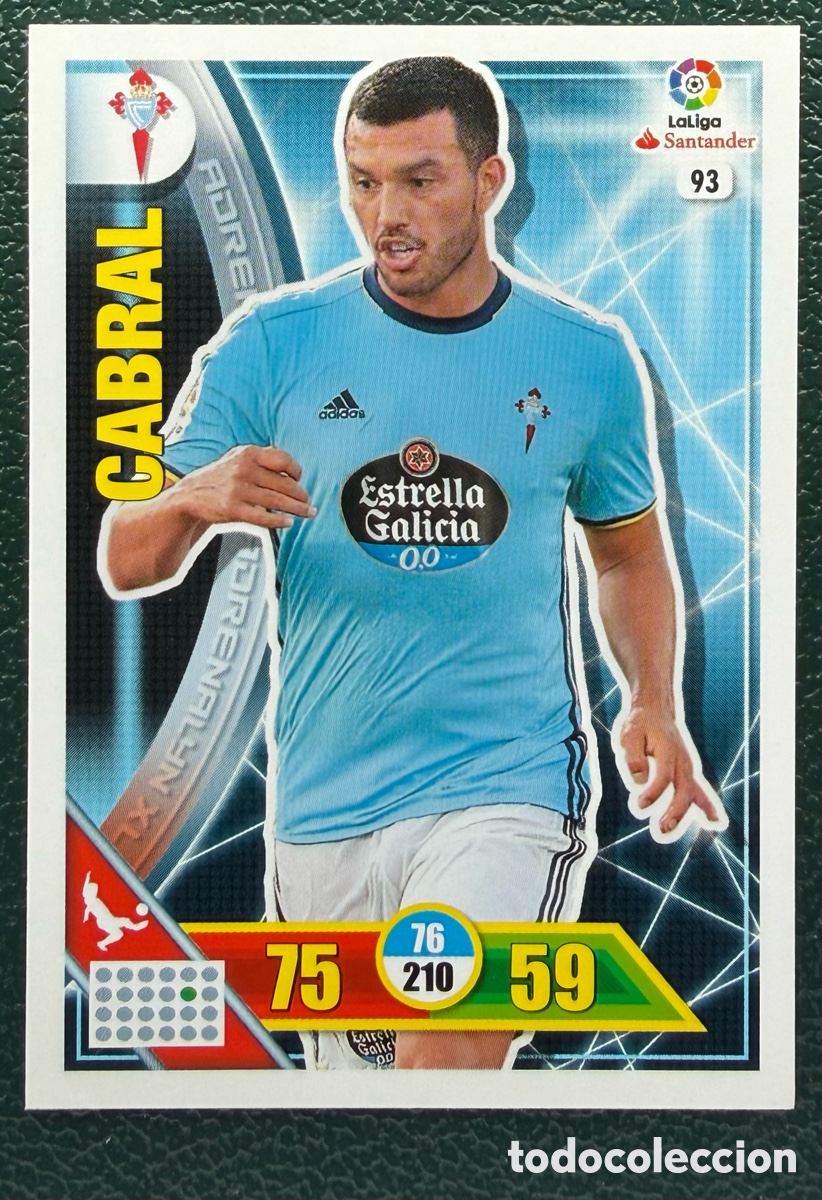 Fu&szlig;ball-Sticker: 93 CABRAL CELTA DE VIGO FICHAS ALBUM ADRENALYN XL 2016 2017 16 17
