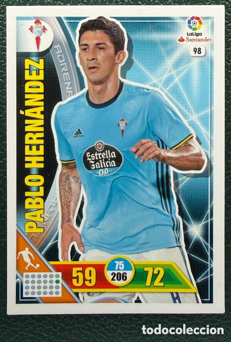 Football Stickers: 98 PABLO HERNANDEZ CELTA DE VIGO FICHAS ALBUM ADRENALYN XL 2016 2017 16 17