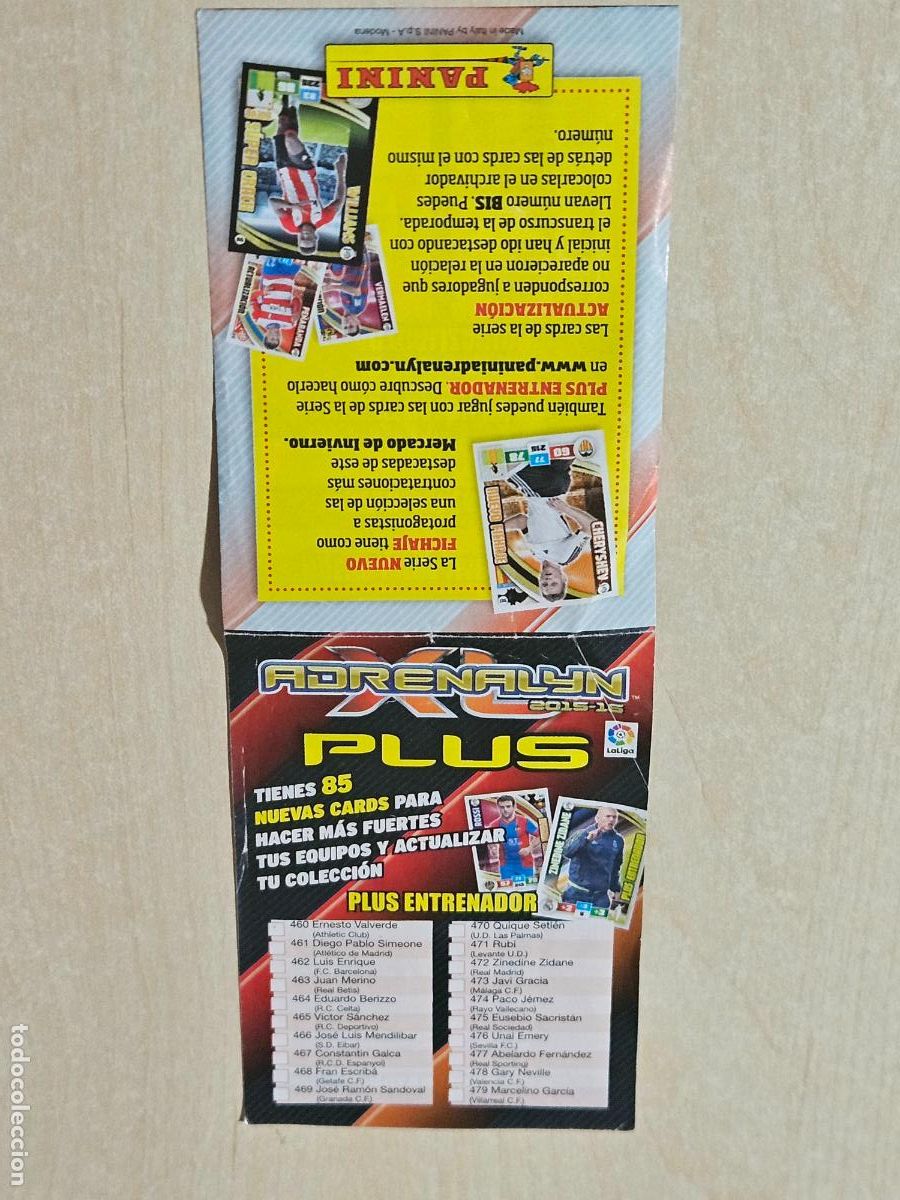 Cartes &agrave; collectionner de Football: ADRENALYN XL 2015 16 INDICE PLUS ACTUALIZACION - CROMO LIGA - VER ANUNCIO Y FOTOS